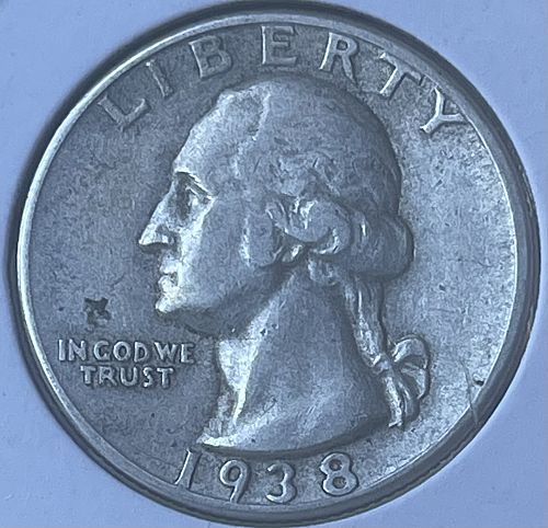 1938-P Washington Silver Quarter
