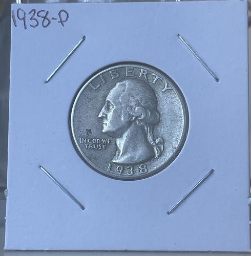 1938-P Washington Silver Quarter