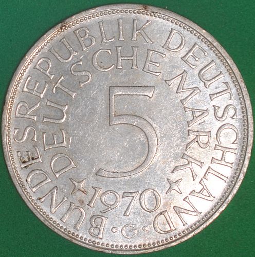 1970G Germany/Federal Republic 5 Mark AU