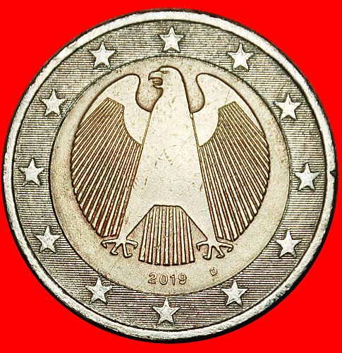 Ⰶ NON-PHALLIC TYPE (2008-2025): GERMANY ★ 2 EUROS 2019D BAVARIA!