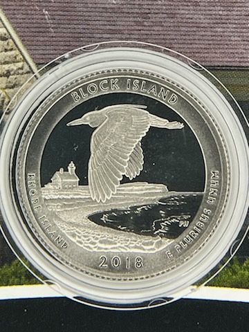 2018-S Block Island National Wildlife Refuge - 3 Coin Quarter Set P,D,&S