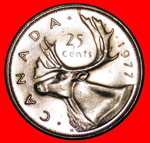 Ⰶ DEER (1937-2025): CANADA ★ 25 CENTS 1977 MINT LUSTRE! DISCOVERY COIN!