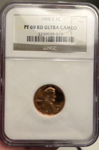1998 S one cent ultra cameo PF 69RD