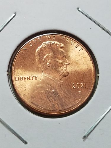 2021 D Lincoln Shield Cent Penny SPIKED HEAD Die Break Error