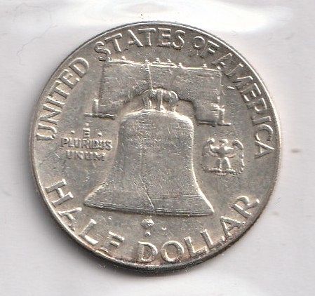 1949 Franklin 1/2 Dollar 90% Silver extra fine condition using ANA GRADING STANDARDS