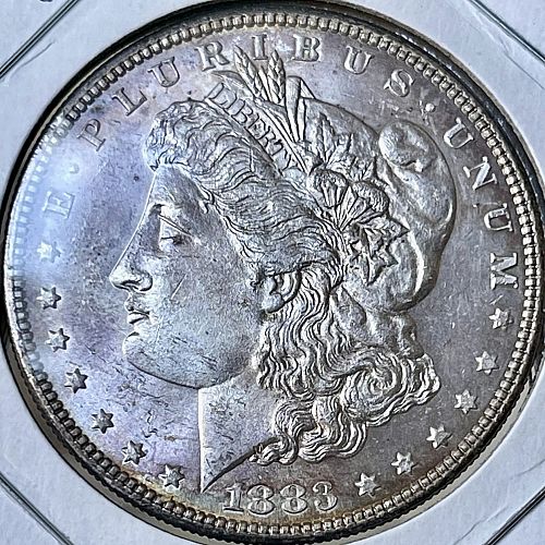 1883-P Morgan Silver Dollar &bull; Brilliant Uncirculated Choice Toned Condition