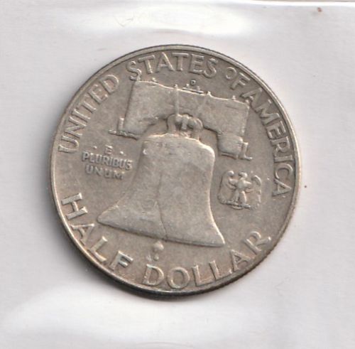 1950-D Franklin 1/2 Dollar 90% Silver very fine condition using PHOTOGRADE STANDARDS