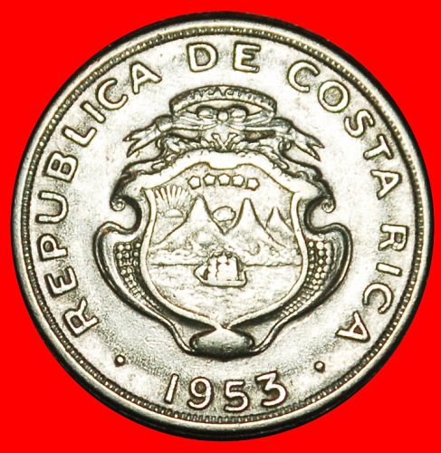 Ⰶ USA 5 STARS AND SHIPS (1953-1967): COSTA RICA ★ 10 CENTIMOS 1953!