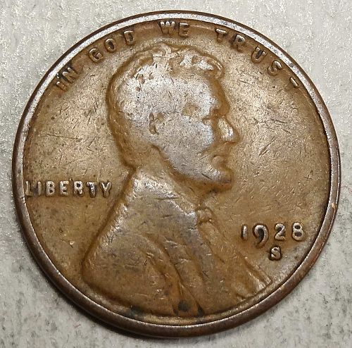 1928-S Lincoln Cent, Large S, FS-501, Very Good+  0131-02