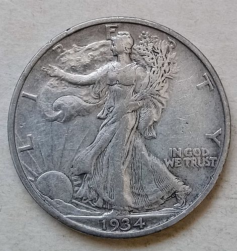 1934 S Walking Liberty Half Dollar • .900 Silver • Better Date • XF  *wl343