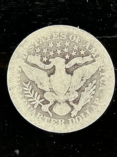 1903-P Barber 90% Silver Quarter