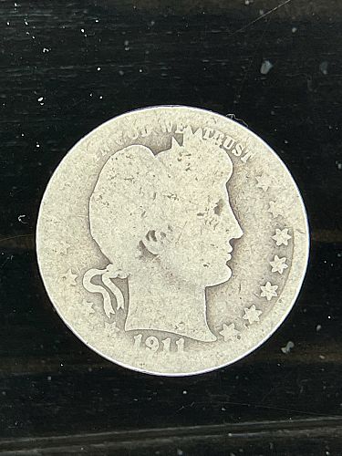 1911-P Barber 90% Silver Quarter