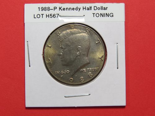 1988-P  KENNEDY HALF DOLLAR ~ TONING ~ COMB SHIP ~ LOT H567