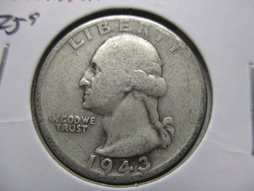 1943-S  Washington Quarter.  Item: 25 W43S-13.