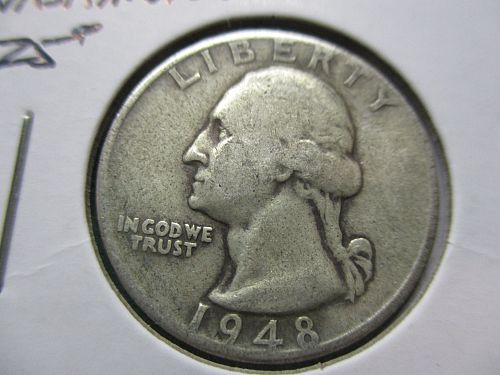 1948-D  Washington Quarter.  Item: 25 W48D-12.