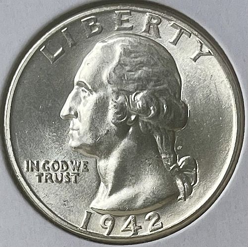 1942-P Washington Silver Quarter