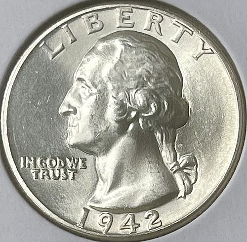 1942-P Washington Silver Quarter