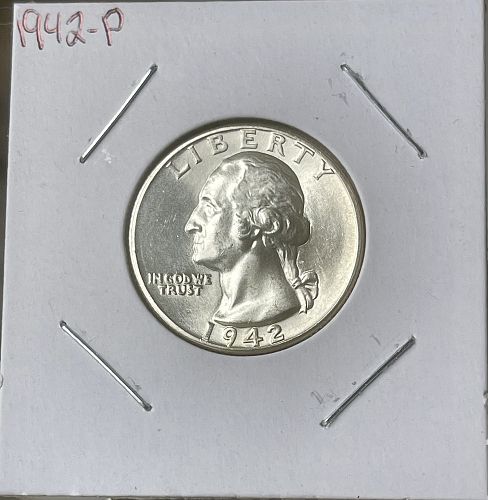 1942-P Washington Silver Quarter