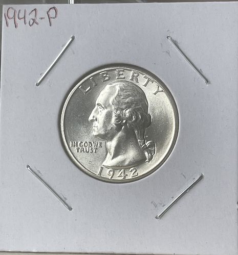 1942-P Washington Silver Quarter