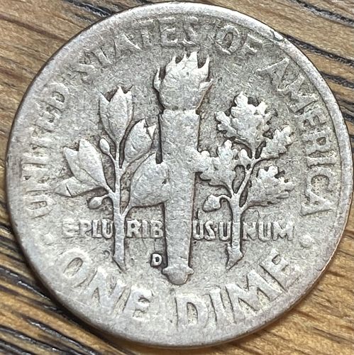 1947D Roosevelt dime in VERY GOOD condition