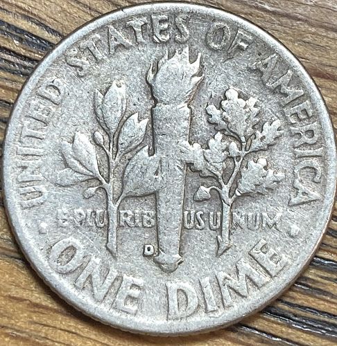 1951D Roosevelt dime in VERY FINE condition