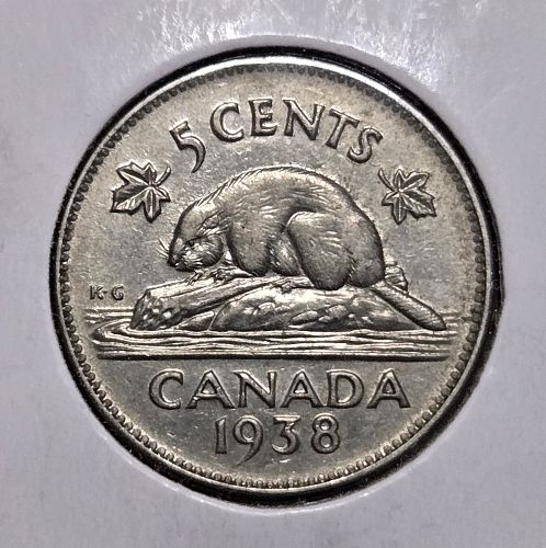 CANADA 1938 Nickel Extra Fine-40