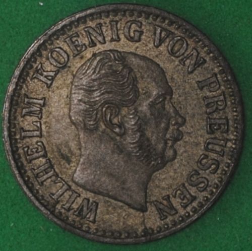1871A German States/Prussia 1/2 Neu-Groschen AU