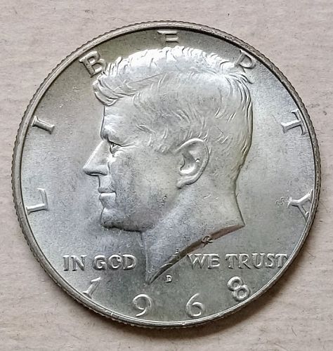 1968 D Kennedy Half Dollar • .400 Silver • CH BU  *kh685