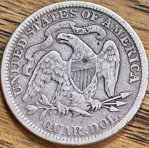 1875 seated liberty quarter in VERY FINE condition good looking coin!