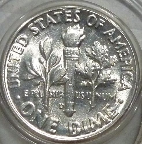 1957-D GEM BRILLIANT UNCIRCULATED Roosevelt Silver Dime. # 171