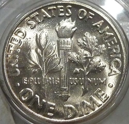 1956-D GEM BRILLIANT UNCIRCULATED Roosevelt Silver Dime. # 176
