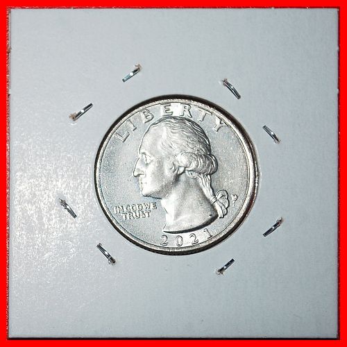 Ⰶ SHIP 1776: USA ★ 1/4 DOLLAR 2021D UNC MINT LUSTRE! WASHINGTON (1789-1797) IN HOLDER