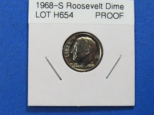 1968-S ROOSEVELT DIME ~ PROOF ~ LOT H654