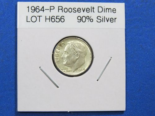 1964 ROOSEVELT DIME ~ 90% SILVER ~ COMBINED SHIPPING ~ LOT H656