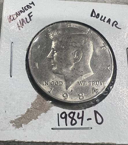 1984 D Kennedy Half Dollar Ungraded Uncertified Circulated