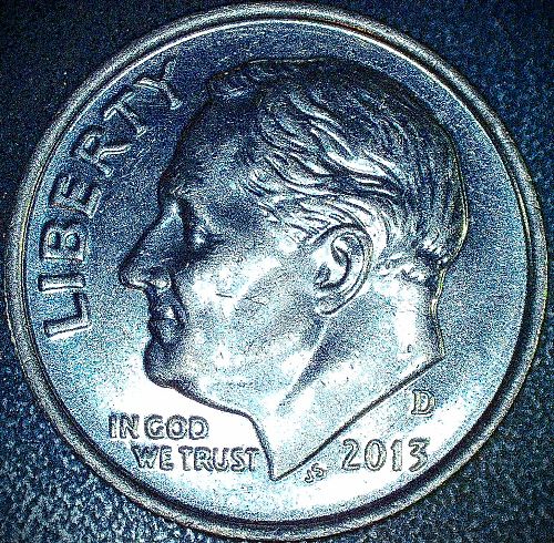 2013 D Roosevelt Dime Gem BU Full Split Bands