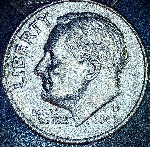 2003 D Roosevelt Dime Gem BU Full Split Bands