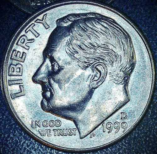 1999 D Roosevelt Dime Gem BU Full Split Bands