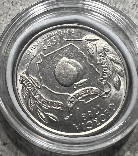 1999 D Georgia State Quarter Ungraded Uncertified Circulated