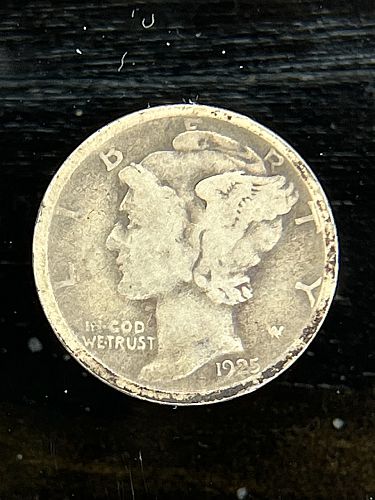 1925-D 90% Silver Mercury Dime