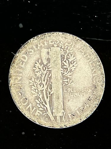 1927-D 90% Silver Mercury Dime