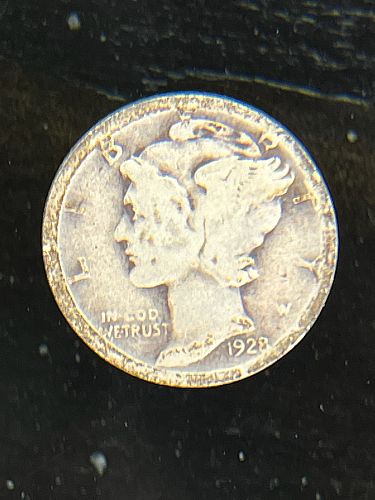 1928-D 90% Silver Mercury Dime