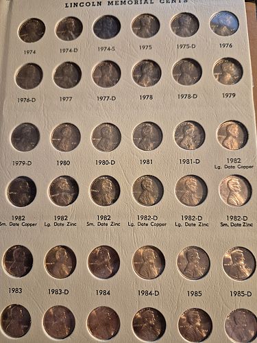 1959 thru 2006 D Album of Lincoln Memorial Pennies