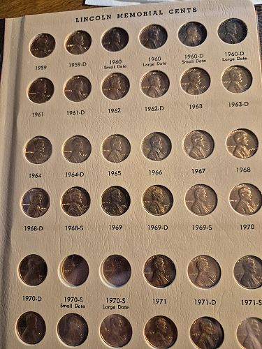 1959 thru 2006 D Album of Lincoln Memorial Pennies