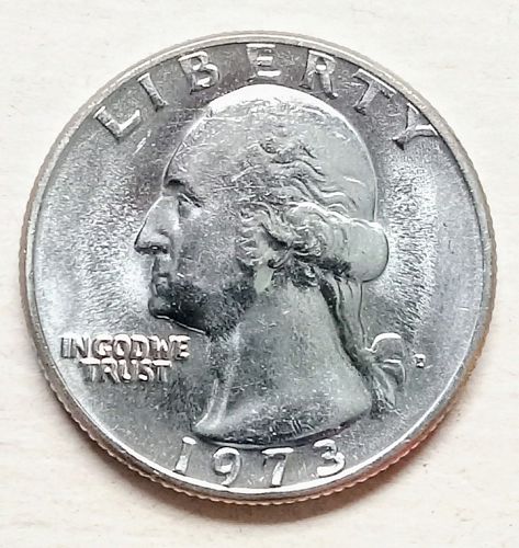 1973 D Washington Quarter • Flashy Luster • From Mint Set • BU+