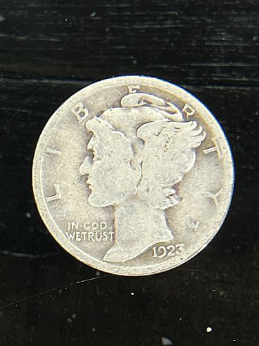 1923-P 90% Silver Mercury Dime