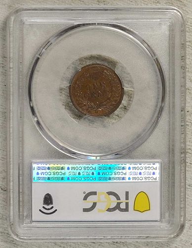 1872 Indian Cent, Snow-5a, Repunched Date, RPD, PCGS AU-50