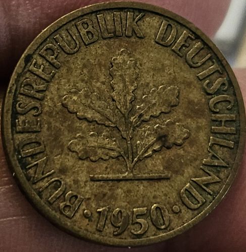 Germany 5 Pfennig 1950 D VF