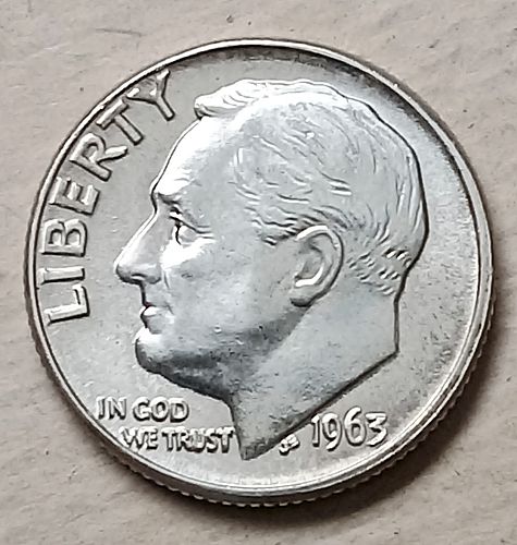 1963 D Roosevelt Dime • .900 Silver • BU  *rd634