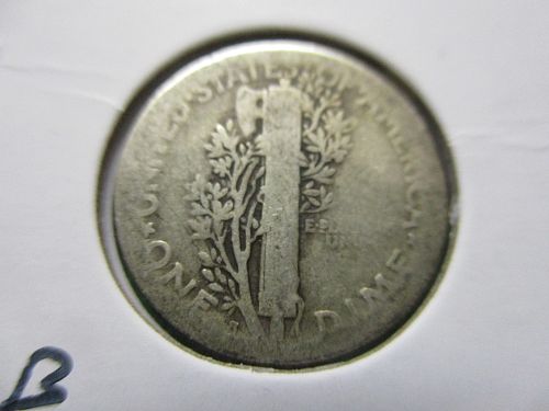 1917-S  Mercury Dime.  Item: 10 M17S-11.